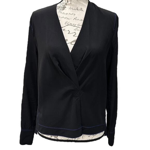 Rag & Bone Shields Silk Twill V-Neck Draped
Blouse - Picture 5 of 7